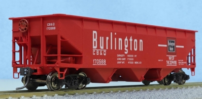 Accurail - HO CB&Q Red Triple Hopper - #7509