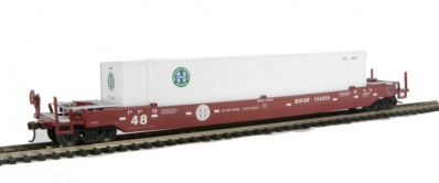 Con-Cor - HO BNSF 153541 Conainer Car W/48Ft SEA 125 Ton Gunderson container - #0001