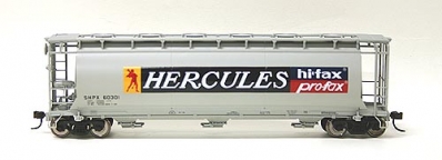 Atlas - HO ACF 3-Bay Cylindrical Hopper Hercules - Hi-Fax (SHPX) - #60301