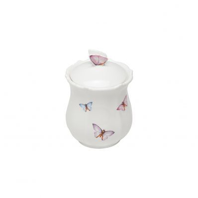 Pote de Porcelana com Tampa Borboletas 660ML Wolff