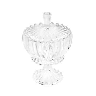 Potiche de Cristal Decorativo com Pé e Tampa Geneva 23,5x31cm Wolff