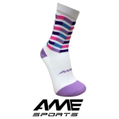 MEIA 36 MULTICOLOR ROXA, LILÁS E ROSA TAM 38 A 43 - AME SPORTS