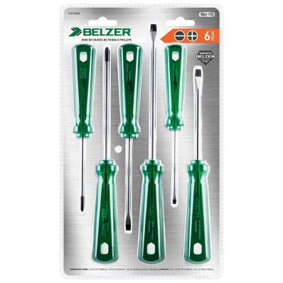 JOGO CHAVE PHILLIPS/FENDA BELZER 6 PCS