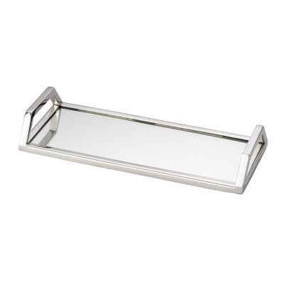 Bandeja de Aço Inox com Fundo Espelhado 30x12x5cm