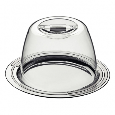 Porta Queijo Ciclo em Aço Inox 2 Peças 