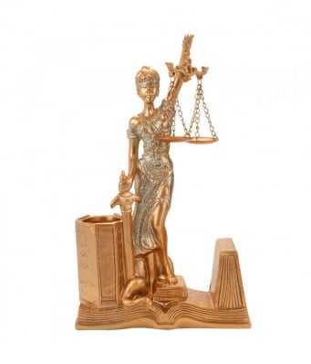 Dama Da Justiça Porta Caneta 25cm - Enfeite Resina
