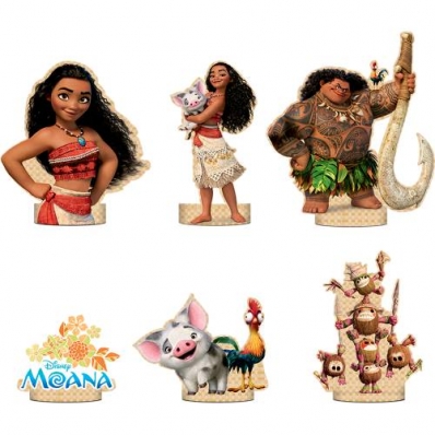 Decoração de Mesa Moana (pacote com 6 unidades)
