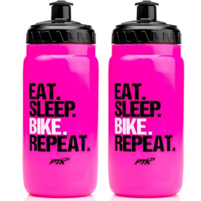 2x Garrafas Caramanhola Ciclismo Bike Ptk Repeat Squeeze