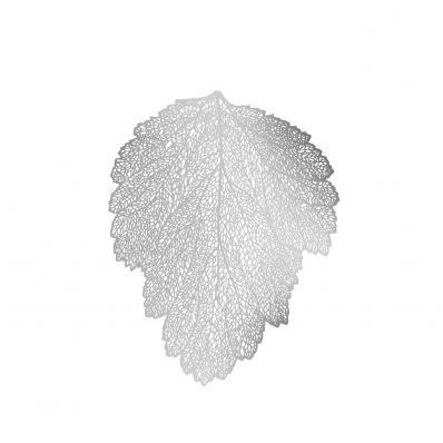 Lugar Americano PVC Leaf Prateado 48x36cm