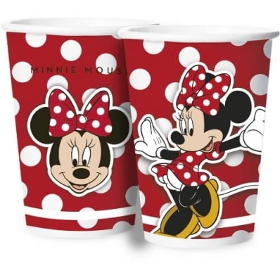 Copo Descartável Minnie Mouse 180ml (pacote com 12 unidades)