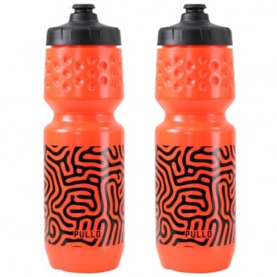 2x Garrafa Caramanhola Bike Esporte Hupi Pullo 750ml Squeeze Laranja