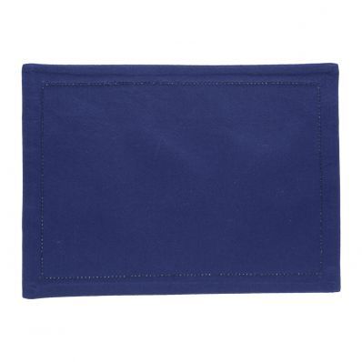 Jogo Americano 2 Peças Ponto Ajour Algodão Azul Escuro 45x33cm