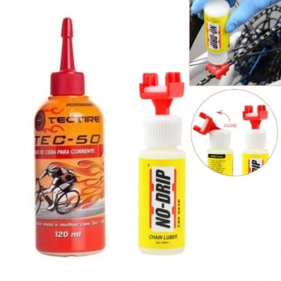 Óleo Lubrificante Corrente Tec 50 Cera Bike 120ml + Aplicador NO-DRIP 