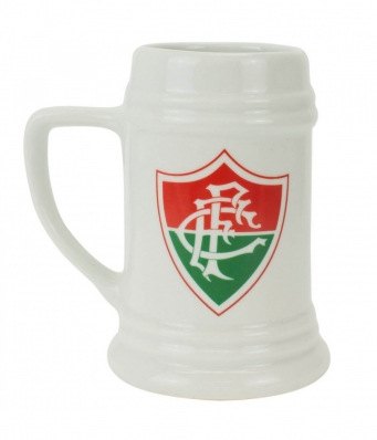 Caneca Porcelana Branca 500ml - Fluminense
