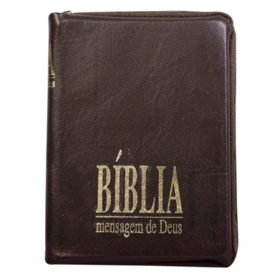 Bíblia Sagrada: Mensagem de Deus - Bolso com zíper