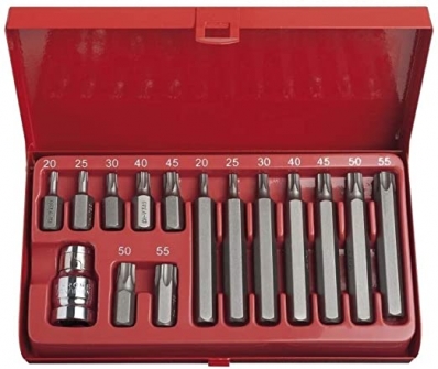Jogo Torx Ponta 15 Pcs Cromo Vanadium Eda 8Sq