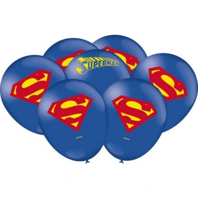 Balão Especial 9" Super Homem (pacote com 25 unidades)