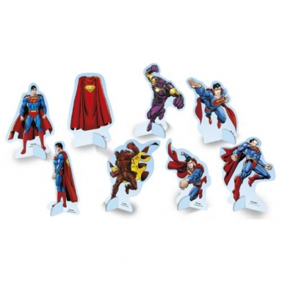 Decoração de Mesa Super Homem (pacote com 8 unidades)