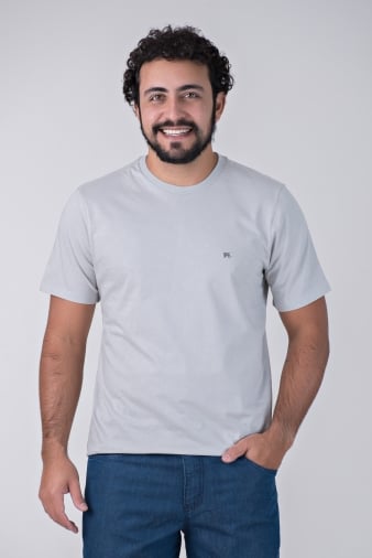 CAMISETA BÁSICA - Azul / Cinza