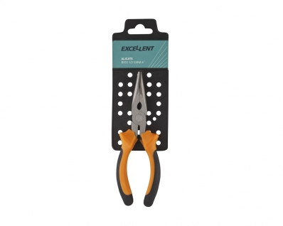 Alicate Bico 1/2 Cana Import 06" Cb Laranja/Preto Blister