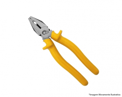 Alicate Universal Pvc Amarelo 8" Blister