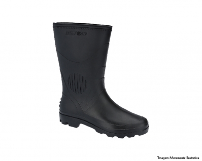 Bota Pega Forte Cano Medio Preta 38