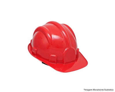 Capacete Seguranca Aba Frontal Vermelho