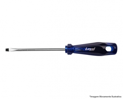 Chave Fenda Loyal P.Magn Acetato Azul Cv A 1/8"X 5"