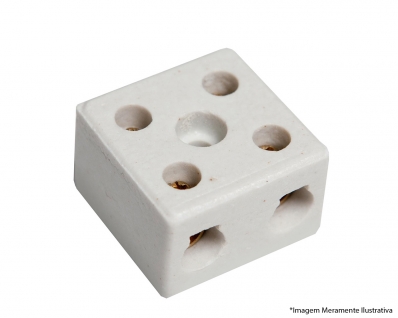 Conector Porcelana 16Mm 2 Polos 04.13 c/12pçs