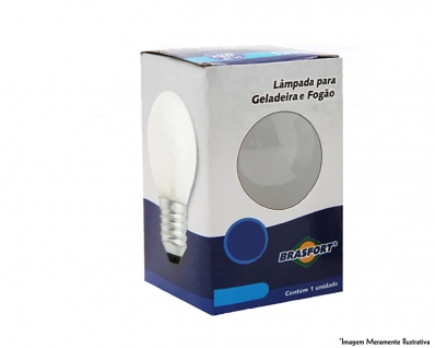 Lampada Geladeira/Fogao Leitosa 40Wx127V E27 8719 c/10pcs