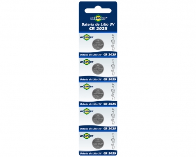 Pilha Bateria Litio Brasfort 3V 5Pcs Cr2025 7441 Blister