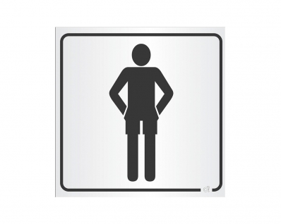 Placa Sinal.Alum Sanit Masculino 12X12Cm