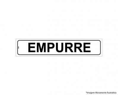 Placa Sinal.Pvc 05X25Cm Empurre Ref2526