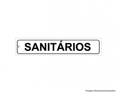Placa Sinal.Pvc 05X25Cm Sanitarios Ref2520