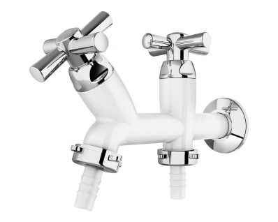 Torneira Tigre Tanque/Maq Cross Br/Crom 1/2"-3/4" Blister