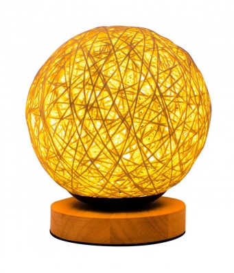 Luminária Bola Amarela 18x15x15cm