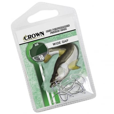 Anzol Crown Wide Gap Níquel N° 6 Com 10 Unidades