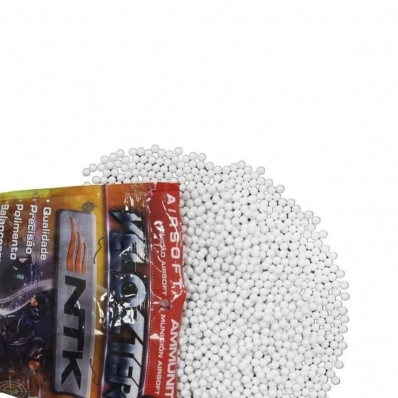 Munição Esfera Airsoft Bbs Velozter Ntk 0.25g 6mm 4000un.