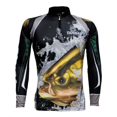 Camiseta Uv Estampado Tambaqui 100% Poliéster M King Brasil