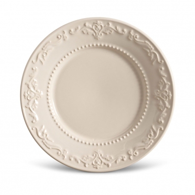 Jogo com 6 Pratos para Sobremesa Acanthus Cru 20,5cm