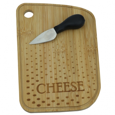Jogo de 2 Peças para Queijo em Bambu 28x25x2cm