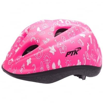 Capacete Ciclismo Infantil Kids Com Regulador Branco/Rosa