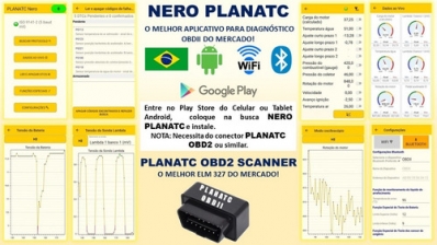 Scanner OBD2 Bluetooth ELM327 para Diagnóstico Automotivo PLANATC-OBD/I