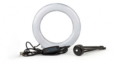 Ring Light 8 Polegadas De Mesa + Trip&eacute; Iluminador Arco De Led