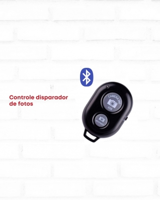 CONTROLE DISPARADOR BLUETOOTH CELULAR SELFIE FOTO UNIVERSAL