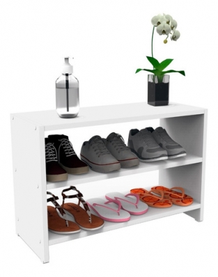 Sapateira 60cm Branco Porta De Sala, Quarto Banheiro Mdf