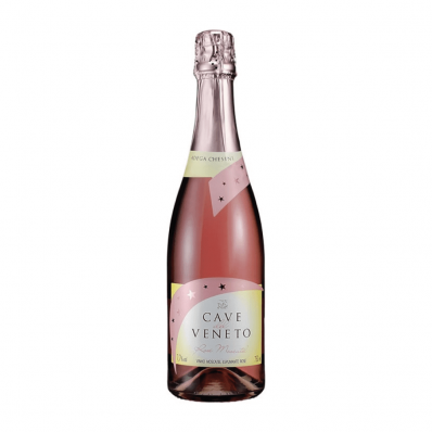 Vinho espumante rosé moscatel cave del vêneto - 750 ml