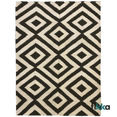 Tapete para Sala e Quarto Kilim Geométrico 991092 - 92cm - 1,49m - Fikka 