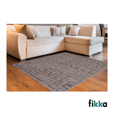 Tapete Para Sala e Quarto Realce Eden PP 100% - 2,00m X 2,50m Taupe - Fikka