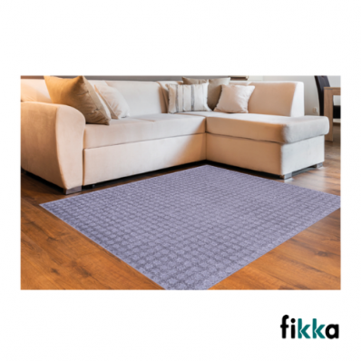 Tapete Para Sala e Quarto Realce Spot PP 100% - 1,50m X 2,00m Cinza - Fikka